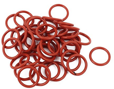 sourcing map 40Stk Rot 13mm x 1.5mm Silikon Gummi Dichtung O Ring Abdichtung Hitze Beständig de