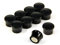 Small High Power Black Memo Board Magnets for Fridge, Whiteboard, Noticeboard, Filing Cabinet - Pack of 10