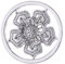 Morella Damen Coin 33 mm Lotosblume Silber