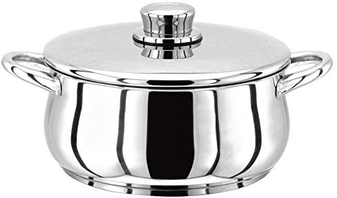 Stellar Classic Stainless Steel Casserole with Lid 22cm, 2.5L Induction Ready, Oven Safe, Dishwasher Safe