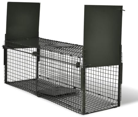 vidaXL Trampa para Animales Captura en Vivo 2 Puertas Alambre con Asa Jaula