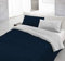 Italian Bed Linen Natural Color Doubleface Bettbezug, 100% Baumwolle, Rot/Bordeaux, Einzelne