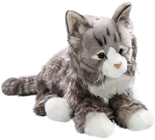 Carl Dick Katze getigert, grau, Plüschtier, Kuscheltier, ca. 37cm 1887
