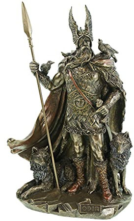 Veroneses Figur Odin Germanischer Gott Wodan bronziert nordische Götter