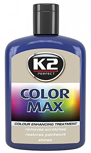 K2 Farbwachs blau, Wachspolitur mit Carnauba zum Ausbessern, Lackpolitur 200ml