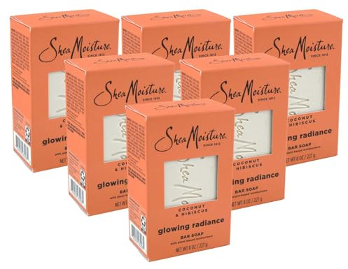 Shea Moisture Soap 8 Ounce Bar Coconut & Hibiscus Shea Butter (235ml) (6 Pack)