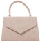 fi9 Damen-Handtasche im Retro-Stil, Veloursleder, für Hochzeit, Party, Abschlussball, Abendveranstaltung, Clutch, Handtasche (Beige)