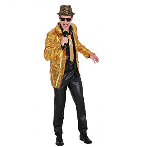 Pailletten Show Jacket gold, Erwachsenen-Größe:52/54