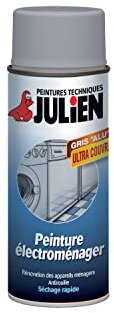 Julien Peinture Aérosol pour Electroménagers - Gris Alu Brillant 400ml
