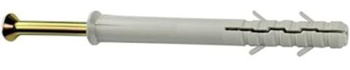 Merriway BH02833 (12 Pcs) Screw Type Solid Wall Frame Fixing with Nylon Plug, M8 x 60mm (5/16 inch x 2.3/8 inch) - Pack of 12 Pieces