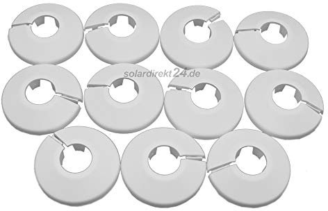 Heizkörper Klapprosetten, weiß, 12mm – 10 Stück