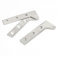 sourcing map Bisagra Pivote 62Mmx24Mm 6 Orificios Para Puerta Giratoria 360 Grados Color Plata 2Pcs