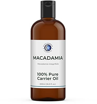 Mystic Moments | Organic Macadamia Carrier Oil | 1 Litre | Cold pressed Macadamia integrifolia seed oil for skincare, haircare, massage and DIY beauty formulations.