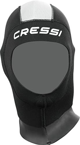 Cressi Lady Man 5mm - Neopren 5mm Kopfhaube Damen - Schwarz/Grau, S/2-3