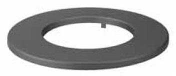 Möck Rosette, System Primus, für doppelwandiges Ofenrohr 150 mm Schwarz
