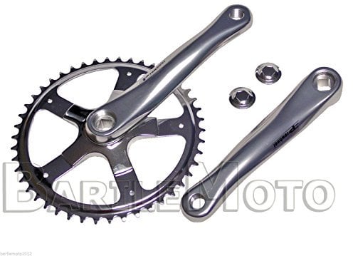 RMS Guarnitura + Braccio Pedivella/Pedali Bici Olanda - City Bike 46 Denti Alluminio PROWHEEL