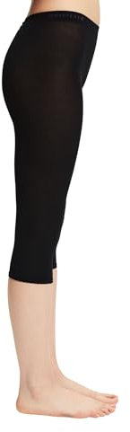 ESPRIT Damen Leggings Cotton Capri W Le Baumwolle einfarbig 1 Stück, Schwarz Black 3000, 36-38