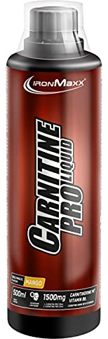 IronMaxx Carnitine Pro Liquid - Mango 500ml | 1500mg L-Carnitin pro Portion | besonders effektiv vor Trainingseinheiten | ideal während Diatphasen