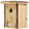 mgc24 Vogelhaus für Zaunkönig - Wildvogel Nistkasten zum Aufhängen für Garten und Balkon, aus Holz wetterfest, Naturoptik mit Rindendach, 13,4 x 12,5 x 17 cm