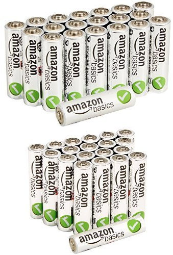 Amazon Basics-Pile alcaline stilo (pacco da 20) e ministilo (pacco da 20)