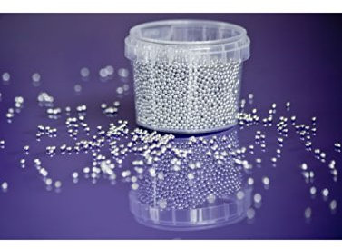 100g Silver Edible 2mm Tiny Sugar Pearls/Balls for Cake Cupcake Sprinkles Dec...