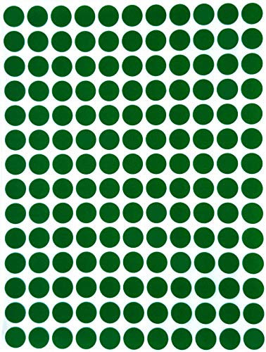 Etiketten Grün 10 mm runde Aufkleber - Größe 1 cm Sticker 2100 Vorteilspack von Royal Green