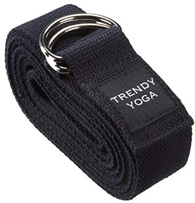 TrendySport Yoga Gürtel, Acrylic < The Weaving Belt and Appearance Look line, Schwarz