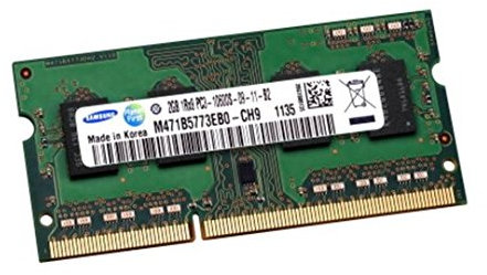 Samsung Lot de 2 Barrettes de mémoire DDR3-1600 So-DIMM (1600 MHz, PC3-12800S, CL11) 8 Go (2 x 4 Go, 204 Broches