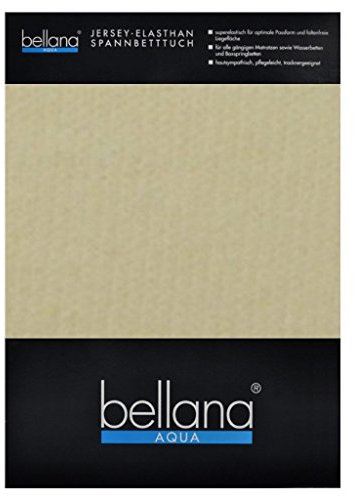 bellana® Aqua Jersey Multifunktions-Spannbettlaken für Wasserbetten in Normal- und Übergrößen, 90-100-120x200-220 cm in Natur **
