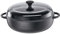 Küchenprofi Padella contadina alto con coperchio in vetro 24 cm Provence, Ghisa, nero, 24 x 24 x 6.5 cm
