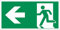 PVC Werbebanner Banner Plane Festival Bauzaunplane Notausgang Links Piktogramm