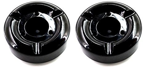 2er Set Aschenbecher schwarz Melamin Sturmaschenbecher Tischaschenbecher