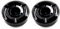 2er Set Aschenbecher schwarz Melamin Sturmaschenbecher Tischaschenbecher