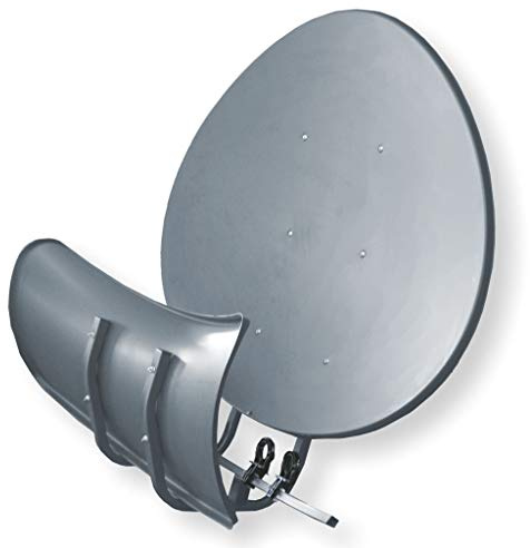 Satspiegel Toroidal (Wavefrontier) T90 P - dunkelgrau - Multifocus Antenne - inkl. 5 Stück LNB Halter - Neueste Generation