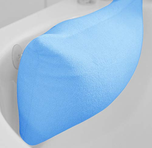 Badewannenkissen Badekissen mit Saugnäpfen Badewannen Kissen - Blau - Nackenkissen Farbe wählbar ca. 18 x 28 cm