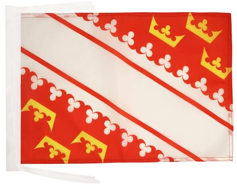 AZ FLAG - Drapeau Alsace - 45x30 cm - Pavillon Alsacien - Province D'Alsace 100% Polyester Avec Deux Cordelettes - 20g