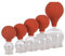Schröpfgläser mit Ball Schröpfglas Schröpfset mit Saugball ø 2,5-6,5 cm, 5er Set