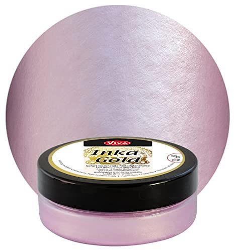 Viva Decor Inka Gold 62,5g (Rosenquarz) - Einfach auftragbare, wachshaltige Metallic Polierpaste. Schnell Trocknender Metallglanz, Hochglanz-Effekte für DIY. Dekorpaste für Holz, Ton & Terracotta
