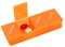 Tablettendose Pillendose, 4-geteilt, mit Klappdeckel, orange-transparent - Tablettenbox Pillenbox