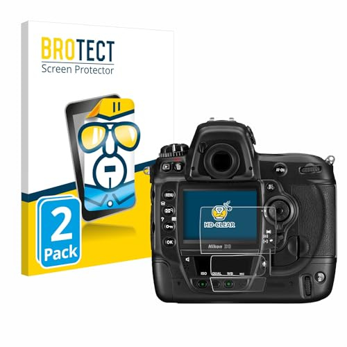 BROTECT (2 Stück Schutzfolie für Nikon D3 Displayschutz Folie Made in Germany, Ultra-Klar