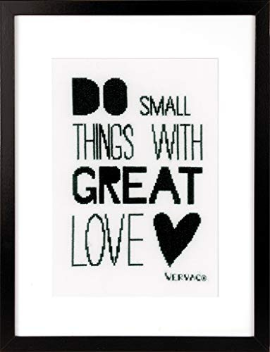 Vervaco Counted Cross Stitch Kit: Do Small Things, Acrylic, NA, 22 x 27cm