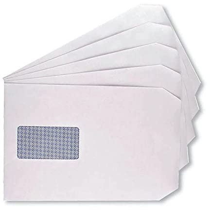 Q-Connect C5 Envelopes Window Pocket Self Seal 100gsm White (Pack of 500)