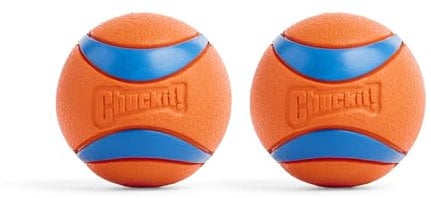 Chuckit – Ultra Ball Medium 2 Stück – 2 Jagdbälle für Hunde – Robuster und vielseitiger Ball – Ball der auf der Wasseroberfläche schwimmt – Kompatibel mit Chuckit Launchern – 6,5 cm Durchmesser, Mehrfarbig