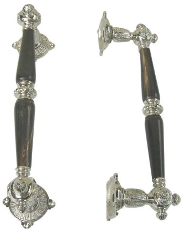 Gründerzeit Jugendstil Stossgriff Nickel glänzend #27-N