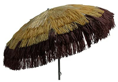 Maffei Art 7 Tulum, Sonnenschirm rund Durchmesser cm 200, mit Bast 3 Farben, Made in Italy