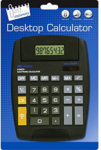 Just Stationery 144x190mm Pop Up Display Desk Calculator