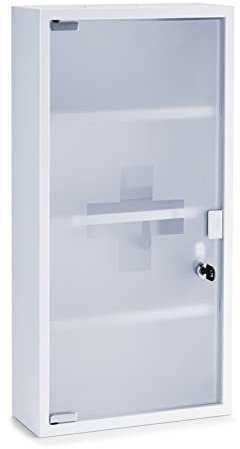 Zeller 18122 Medizinschrank, Metall, weiß