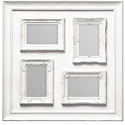 Premier Housewares Multi-Photo Frame for 4 Photos of 4 x 6-Inch Size, White