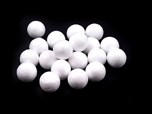 10 Styroporkugeln 20-25 mm, Vollform Styropor Polysterol Kugel weiß