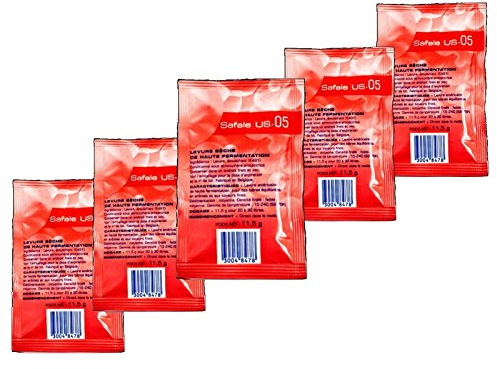 5X Fermentis Safale US05 Beer Yeast American Ales 11.5g 20-30L